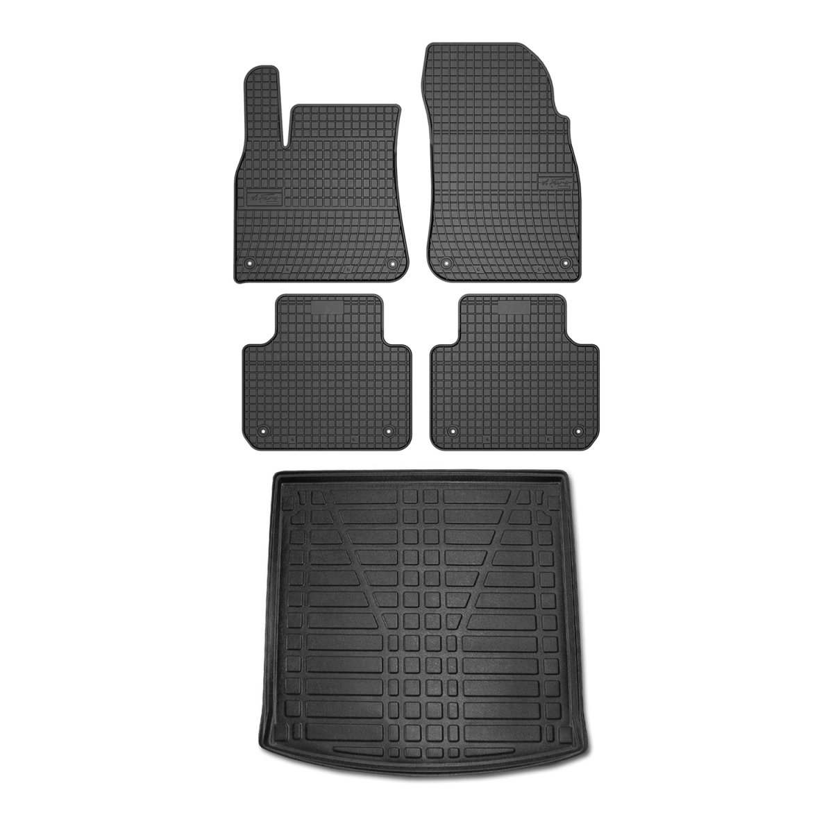 Porsche Cayenne Floor-Trunk Mats - Omac - El-Toro & YPS - Black - 2019-2025